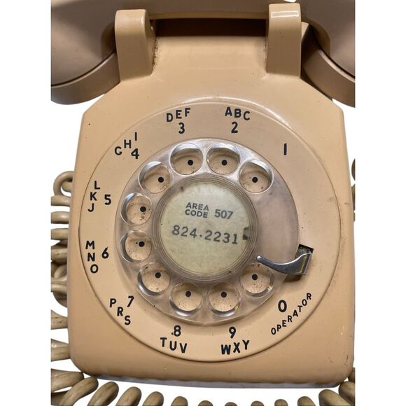 Stromberg Carlson Beige Rotary Dial Landline Telephone Vintage SC63 USA Phone - Picture 7 of 14